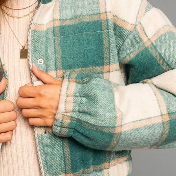 Plaid cropped jacket - Picture 6 of 10